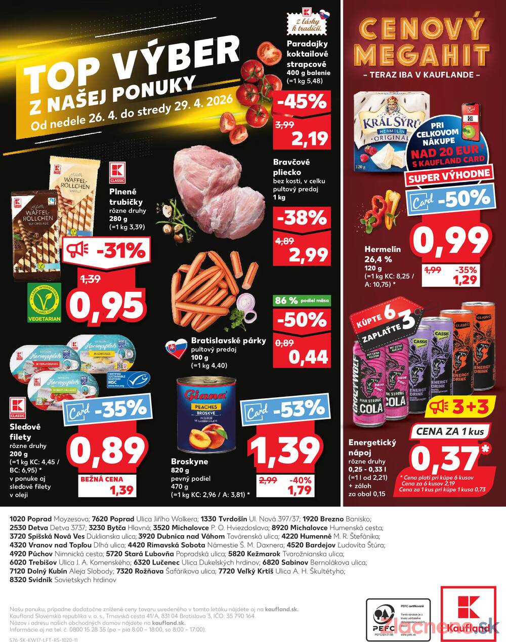 Kaufland 23.4. - 29.4. - Kaufland Poprad - Jiřího Wolkera