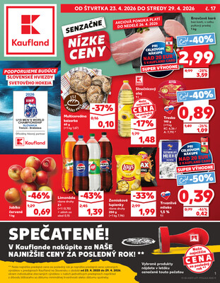 Leták Kaufland 23.4. - 29.4. - Kaufland Bánovce nad Bebravou