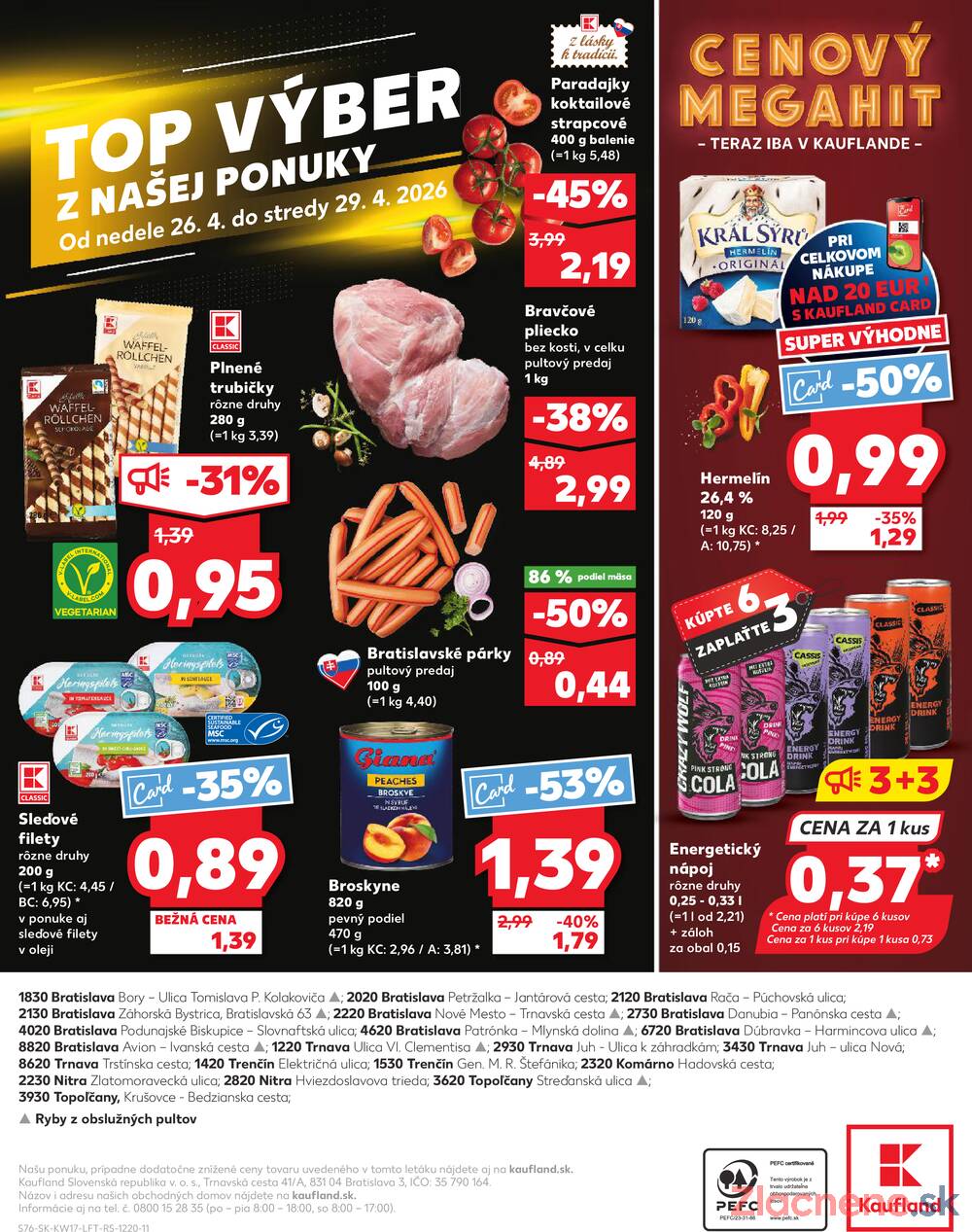 Kaufland 23.4. - 29.4. - Kaufland (Harmincova, Bratislava - Dúbravka)