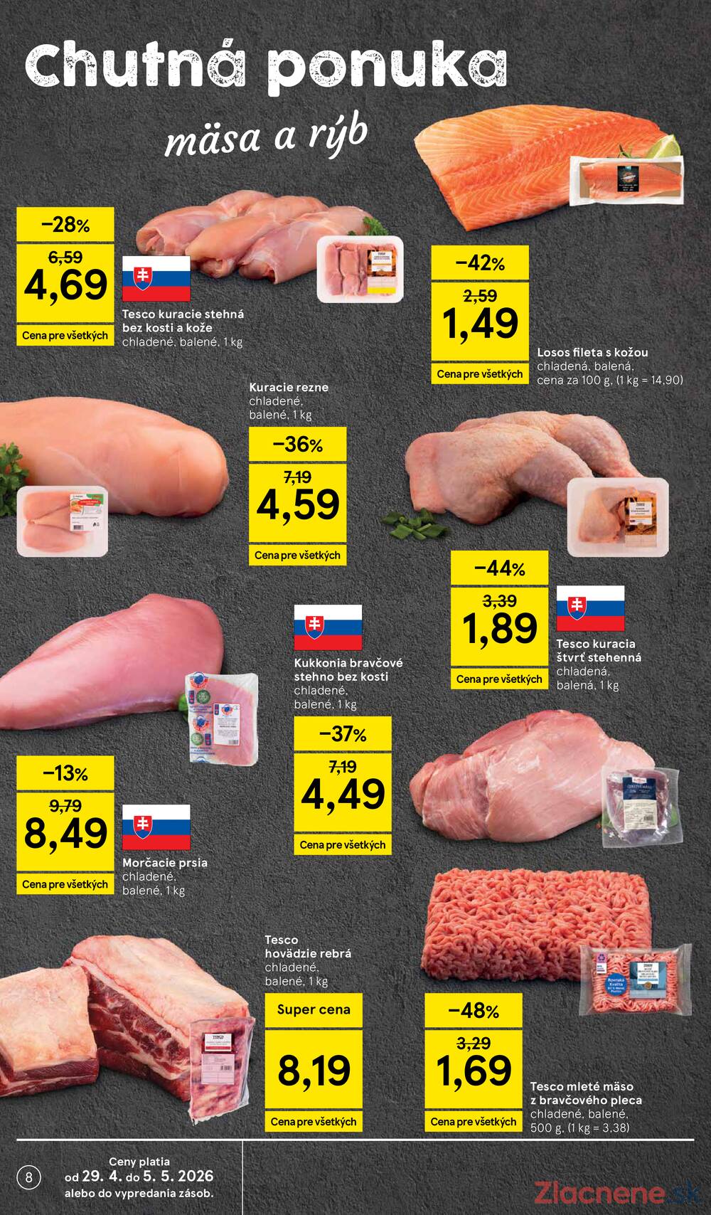 Tesco supermarkety od 29.4. do 5.5.2026