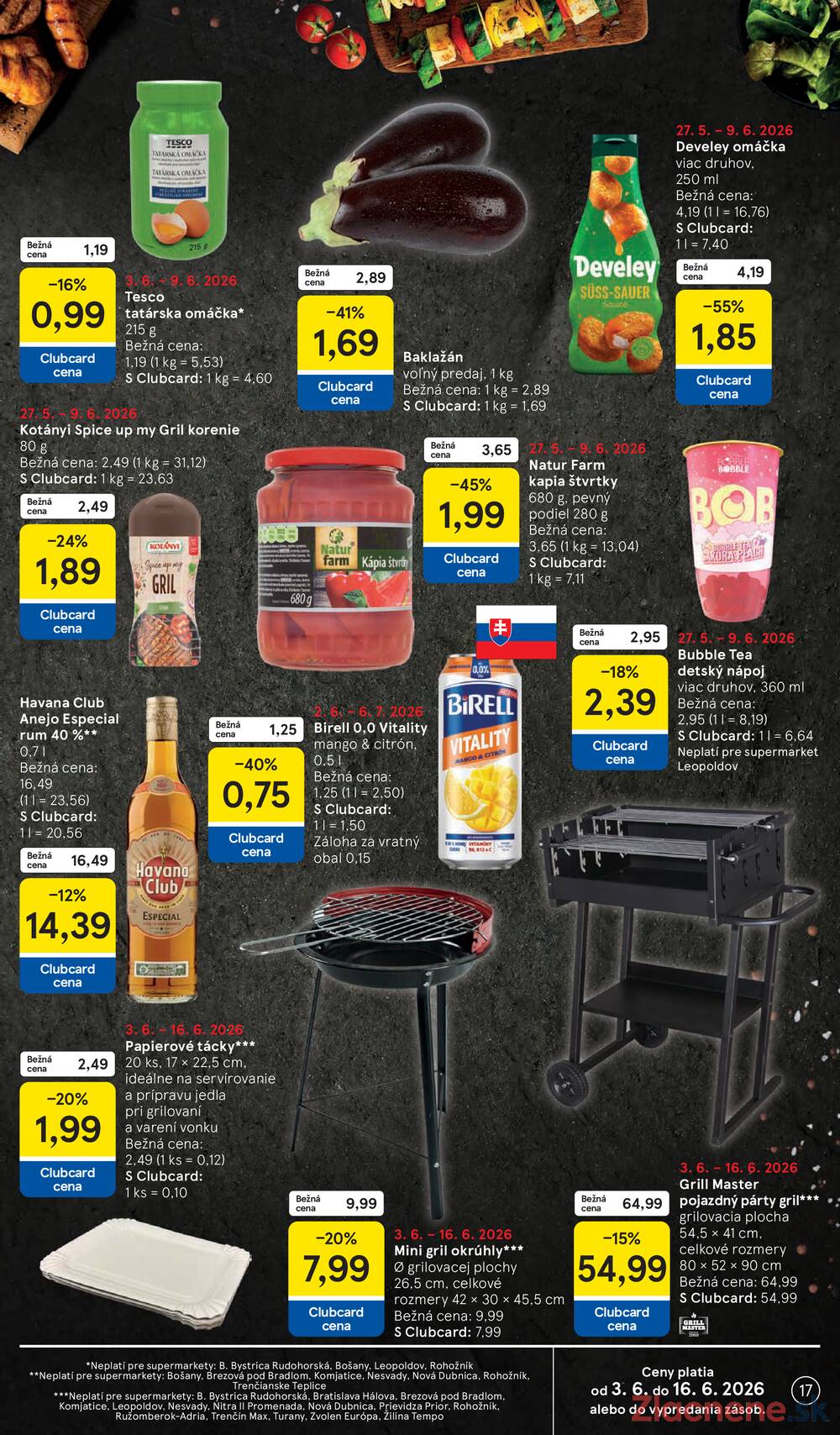 Tesco supermarkety od 3.6. do 9.6.2026