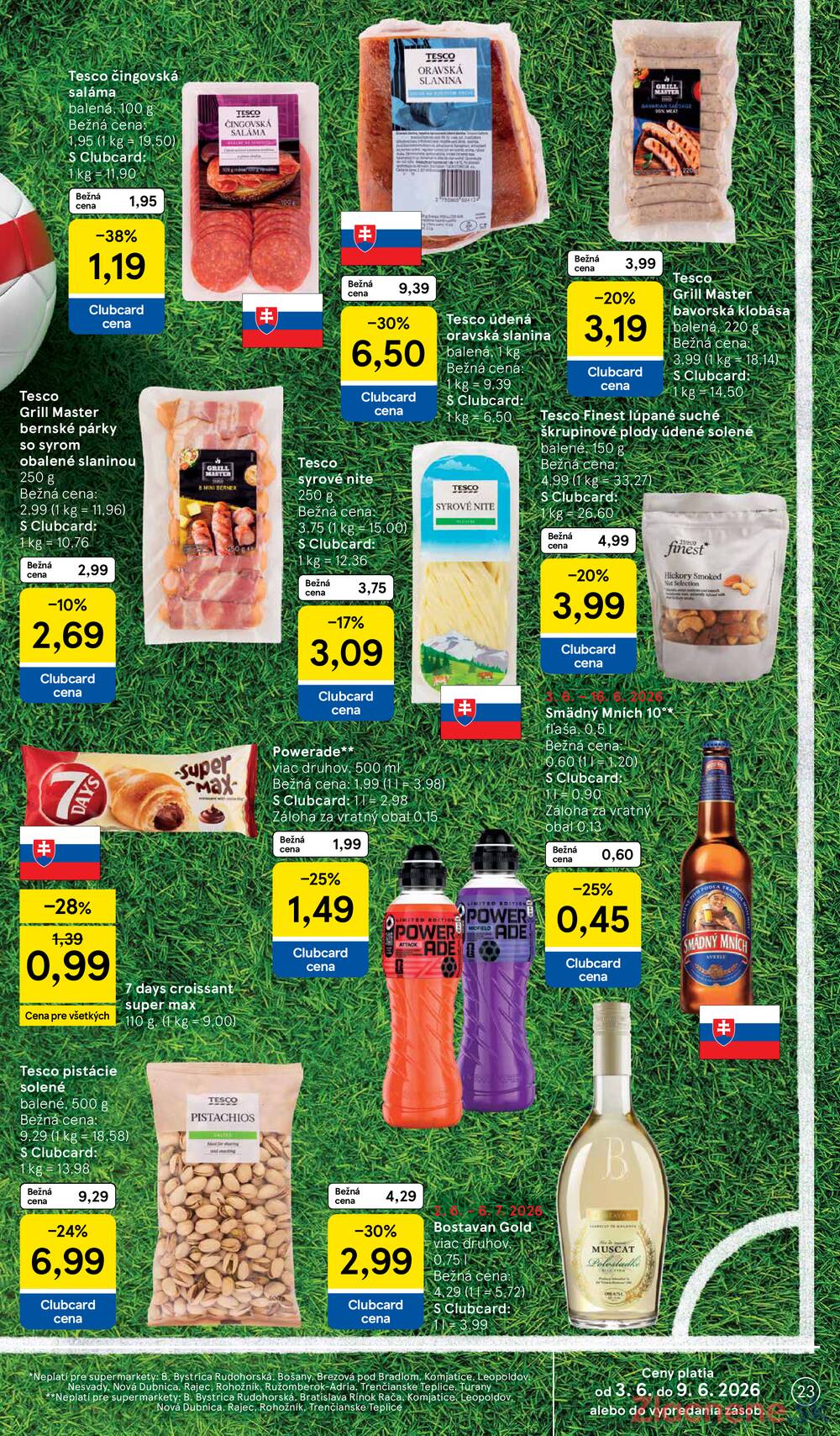 Tesco supermarkety od 3.6. do 9.6.2026