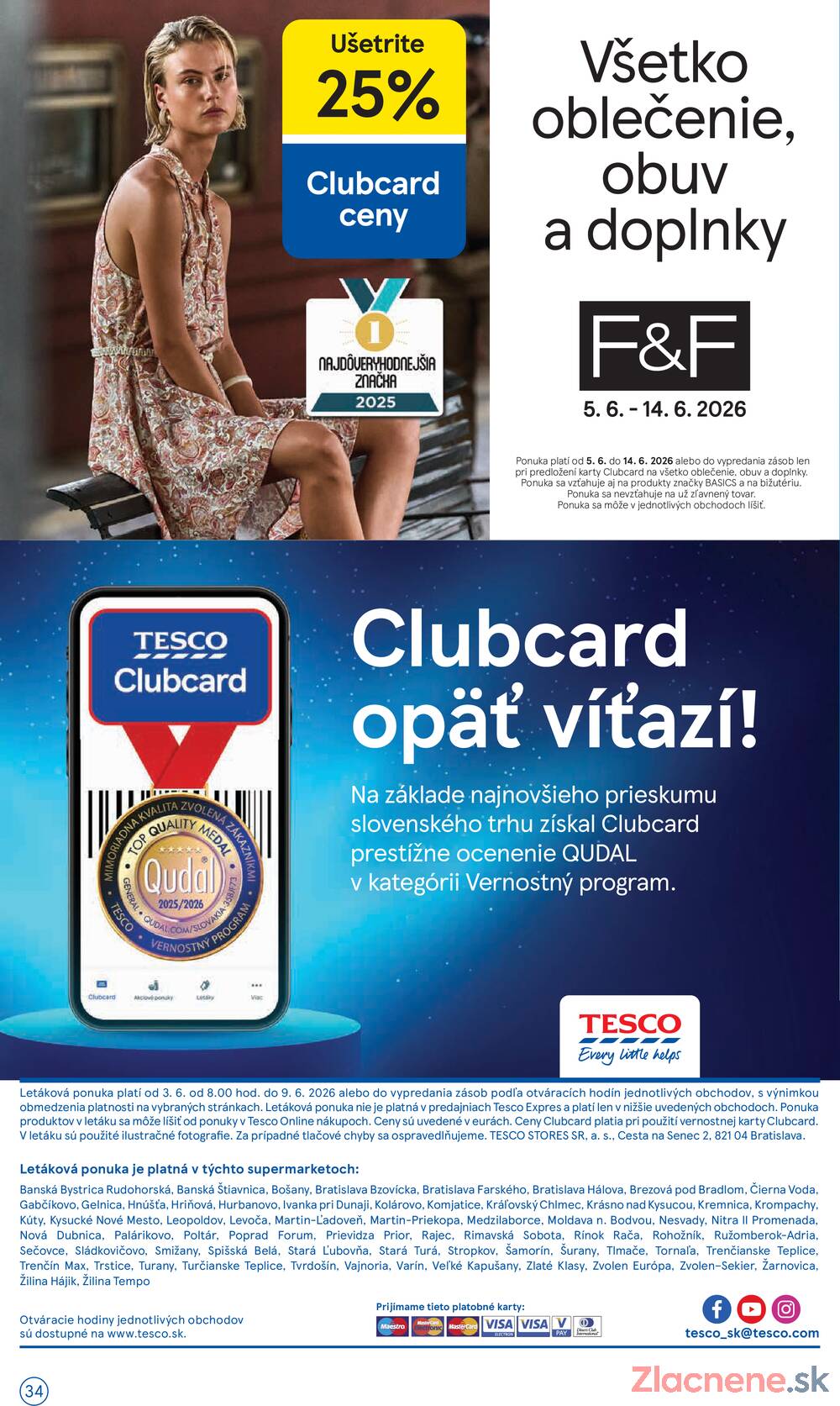 Tesco supermarkety od 3.6. do 9.6.2026