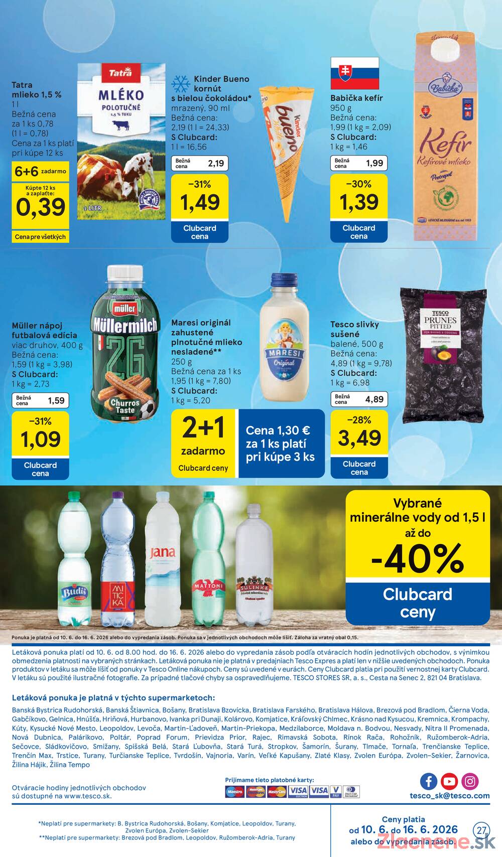 Tesco supermarkety od 10.6. do 16.6.2026