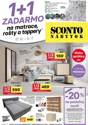 letáky SCONTO nábytok