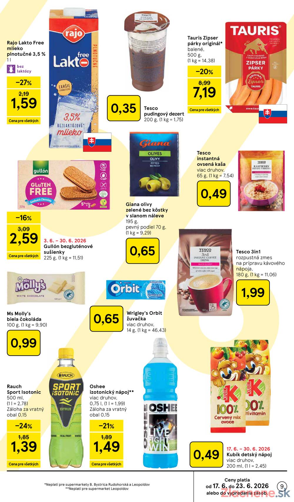 Leták Tesco - Tesco supermarkety od 17.6. do 23.6.2026 - strana 9 Leták Tesco - Tesco supermarkety od 17.6. do 23.6.2026 - strana 9