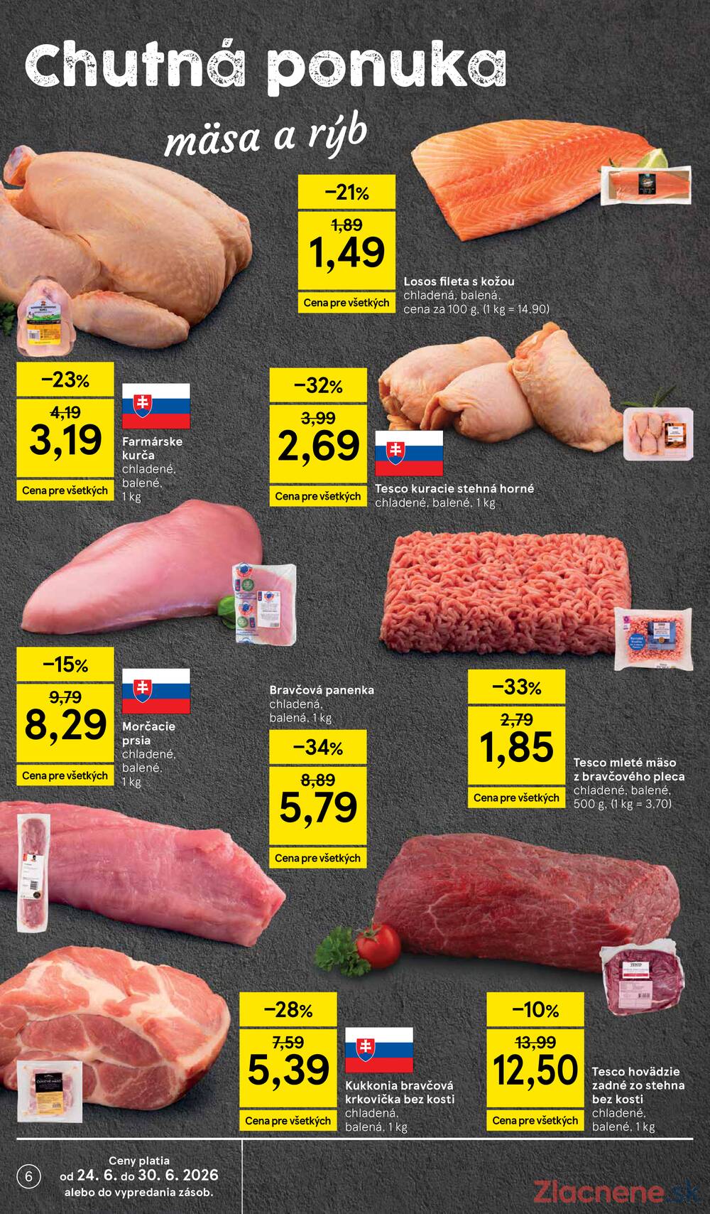Tesco supermarkety od 24.6. do 30.6.2026