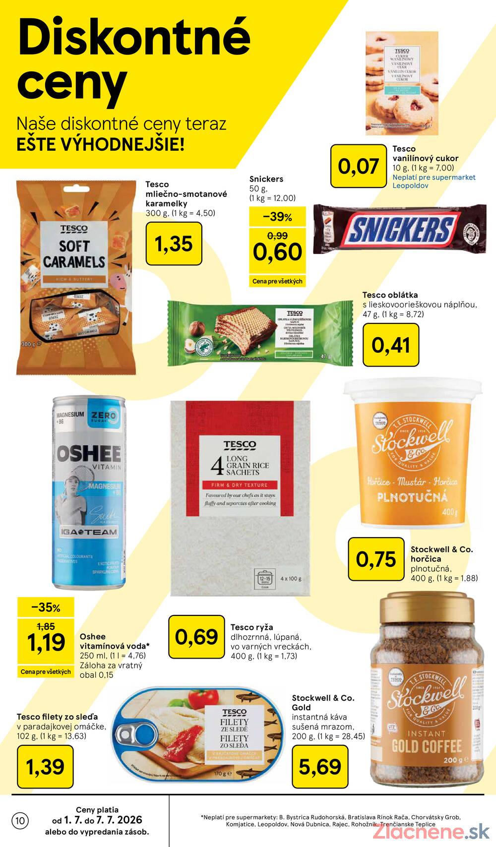 Tesco supermarkety od 1.7. do 7.7.2026