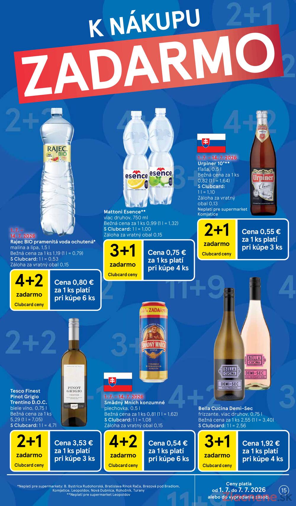 Tesco supermarkety od 1.7. do 7.7.2026