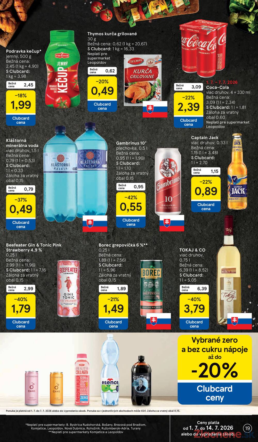 Tesco supermarkety od 1.7. do 7.7.2026