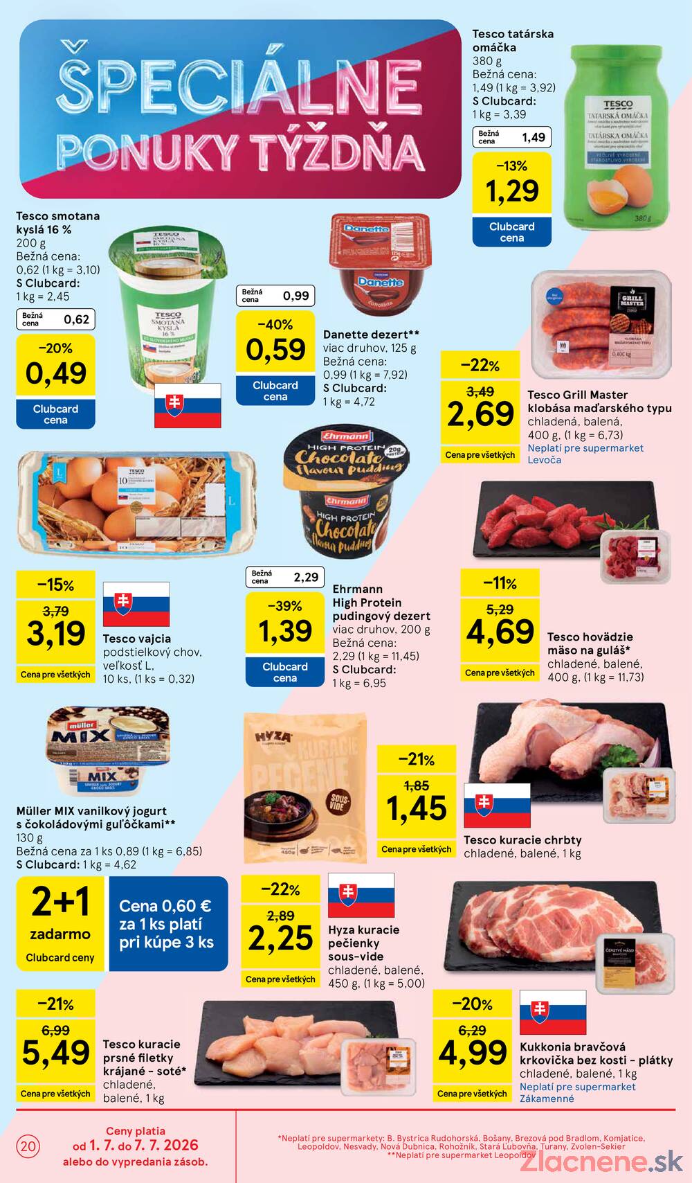 Tesco supermarkety od 1.7. do 7.7.2026