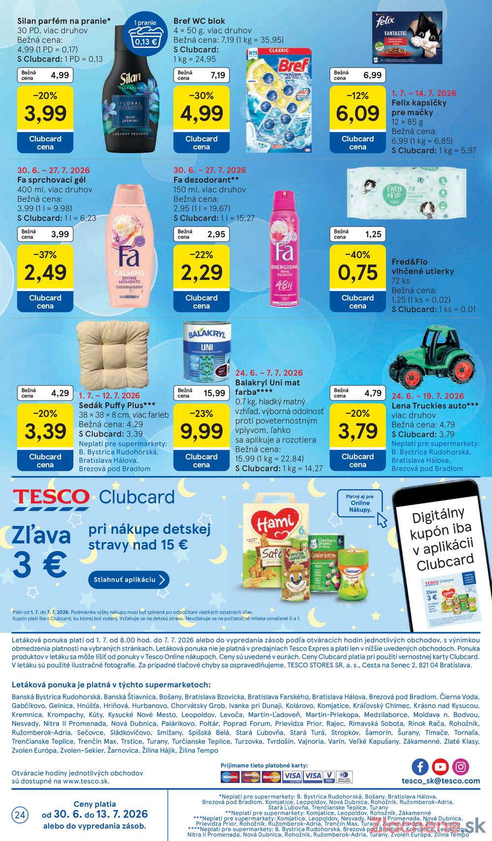 Leták Tesco - Tesco supermarkety od 1.7. do 7.7.2026 - strana 24 Leták Tesco - Tesco supermarkety od 1.7. do 7.7.2026 - strana 24