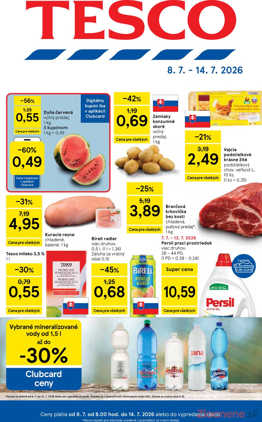 Leták Tesco - Tesco malé hypermarkety 8.7. - 14.7. - strana 1