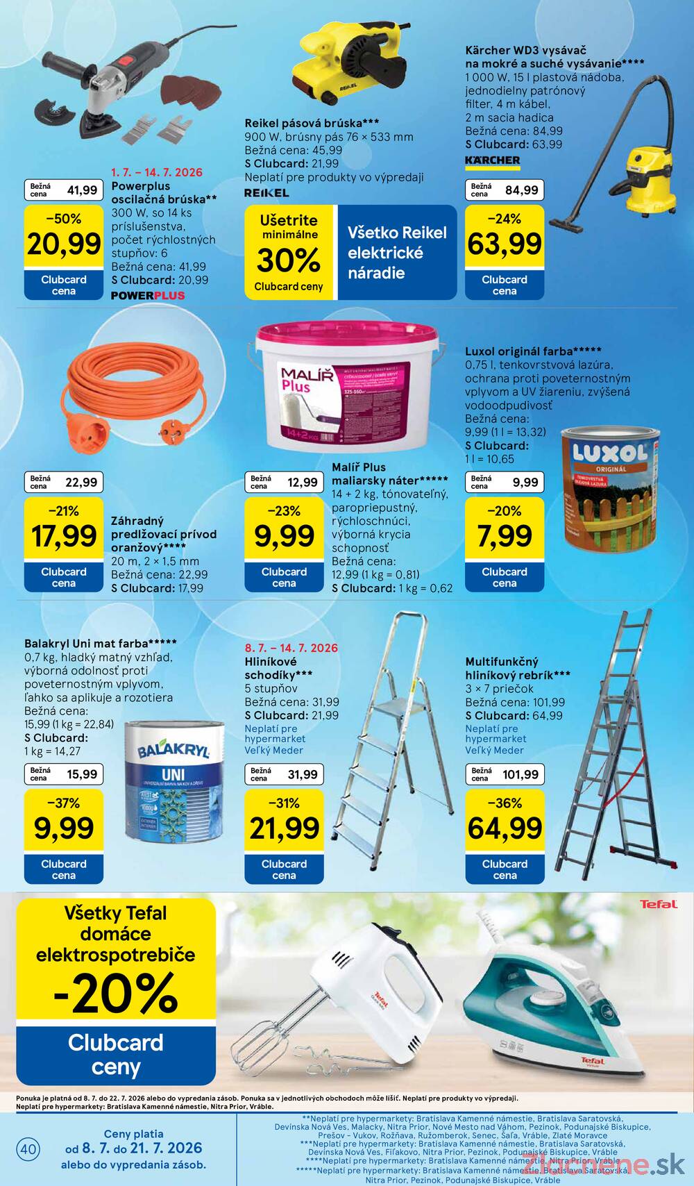Leták Tesco - Tesco malé hypermarkety 8.7. - 14.7. - strana 40