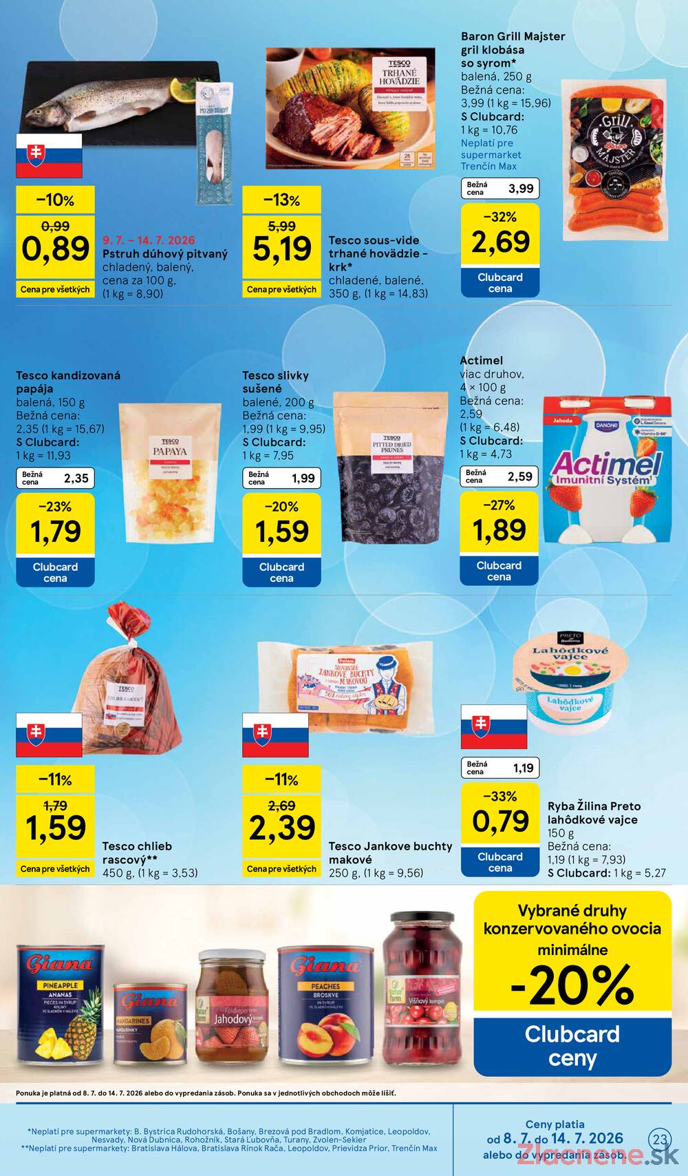 Tesco supermarkety od 8.7. do 14.7.2026
