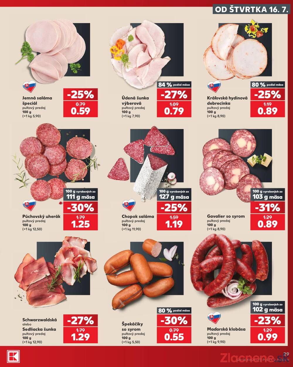 Leták Kaufland - Kaufland 16.7. - 22.7. - Kaufland Bratislava - Bory - strana 29