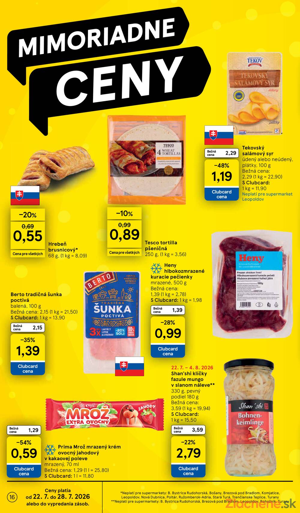 Tesco supermarkety od 22.7. do 28.7.2026