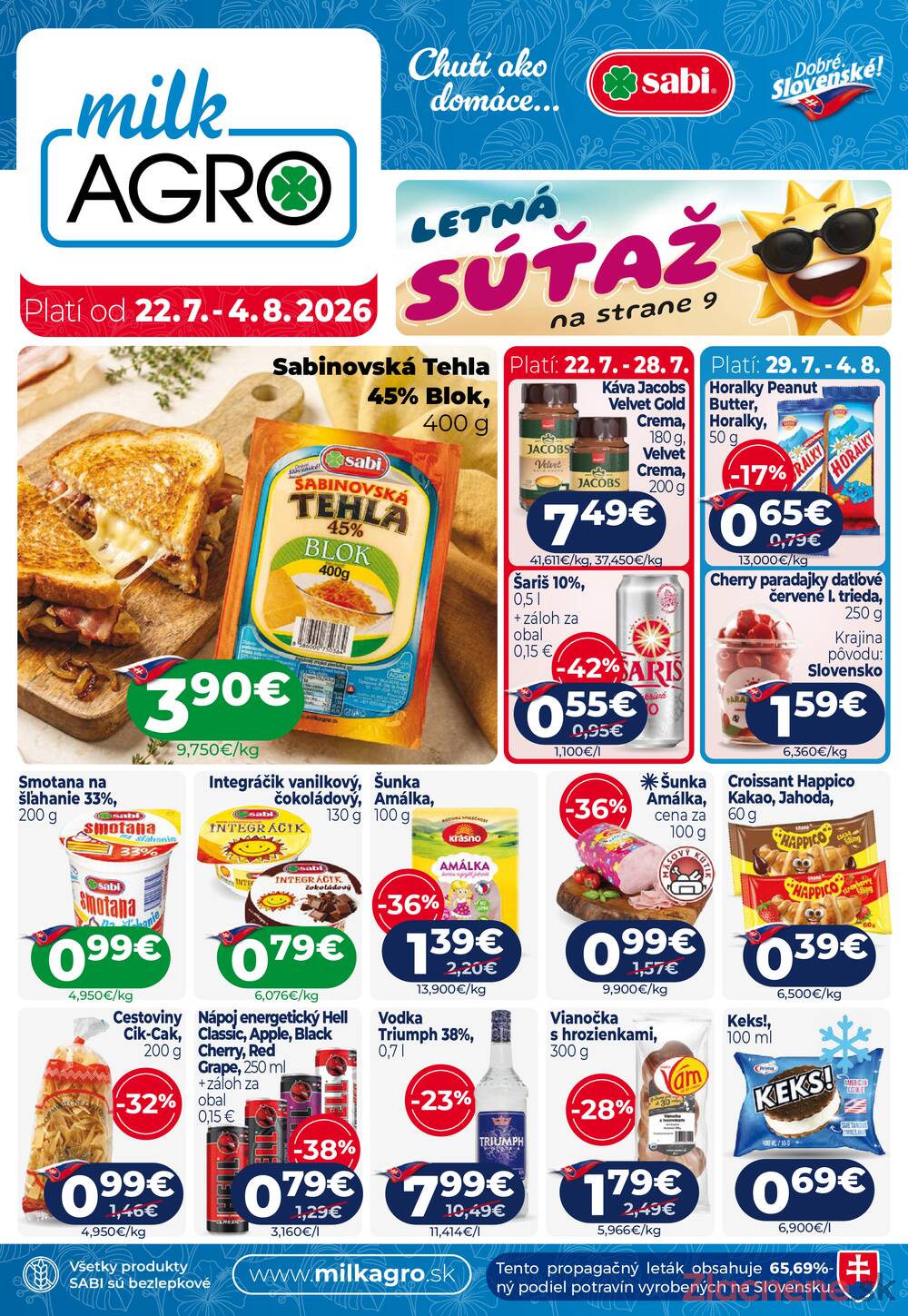 Leták MILK - AGRO - MILK - AGRO do 4.8. - strana 1 Leták MILK - AGRO - MILK - AGRO do 4.8. - strana 1