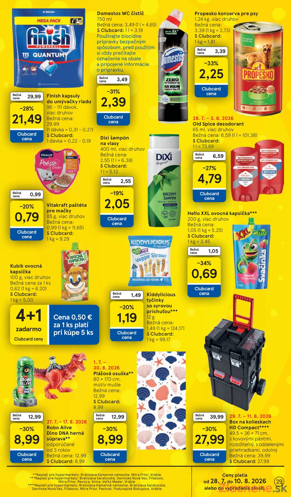 Tesco hypermarkety 29.7. - 4.8.