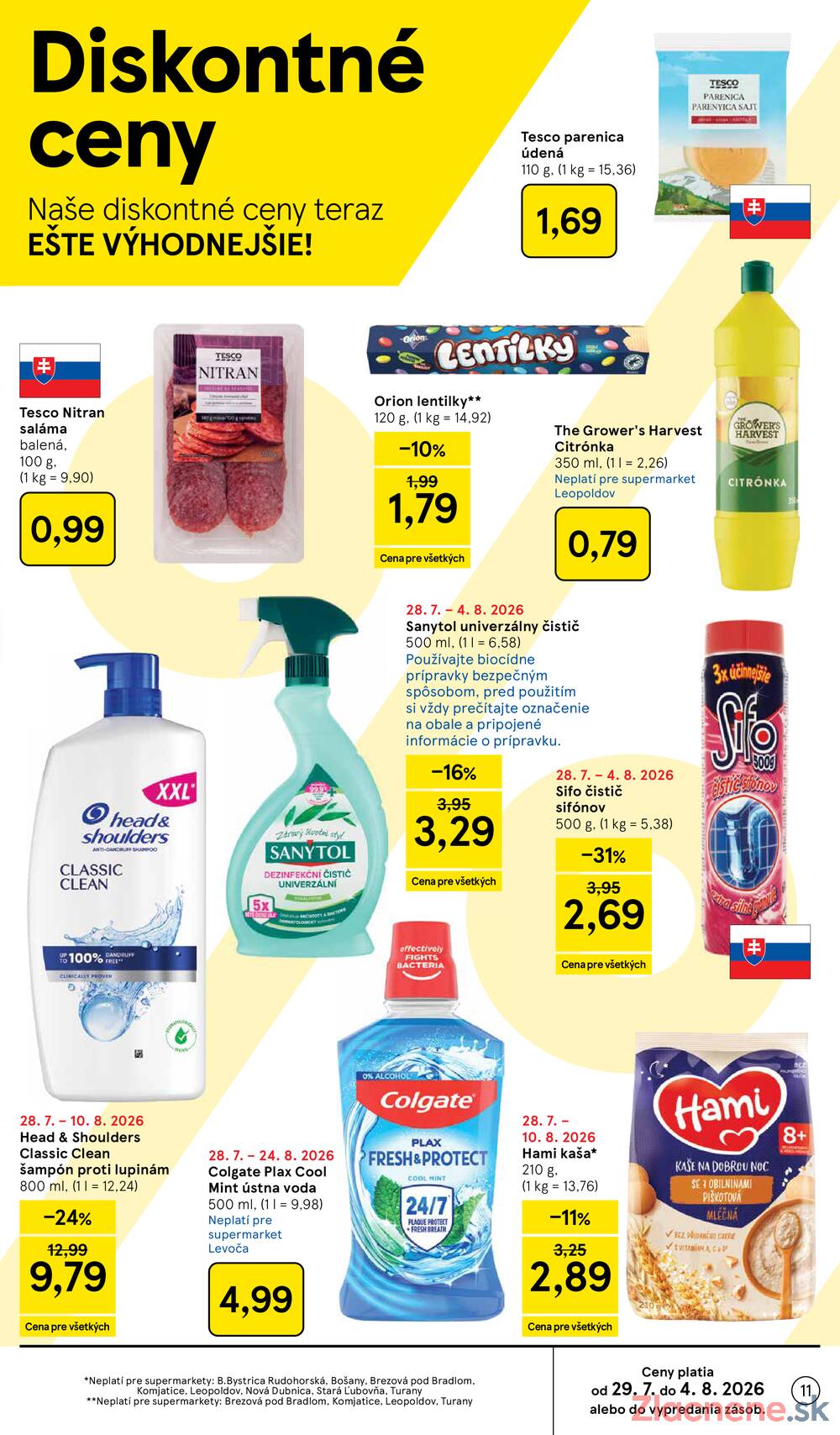 Tesco supermarkety od 29.7. do 4.8.2026