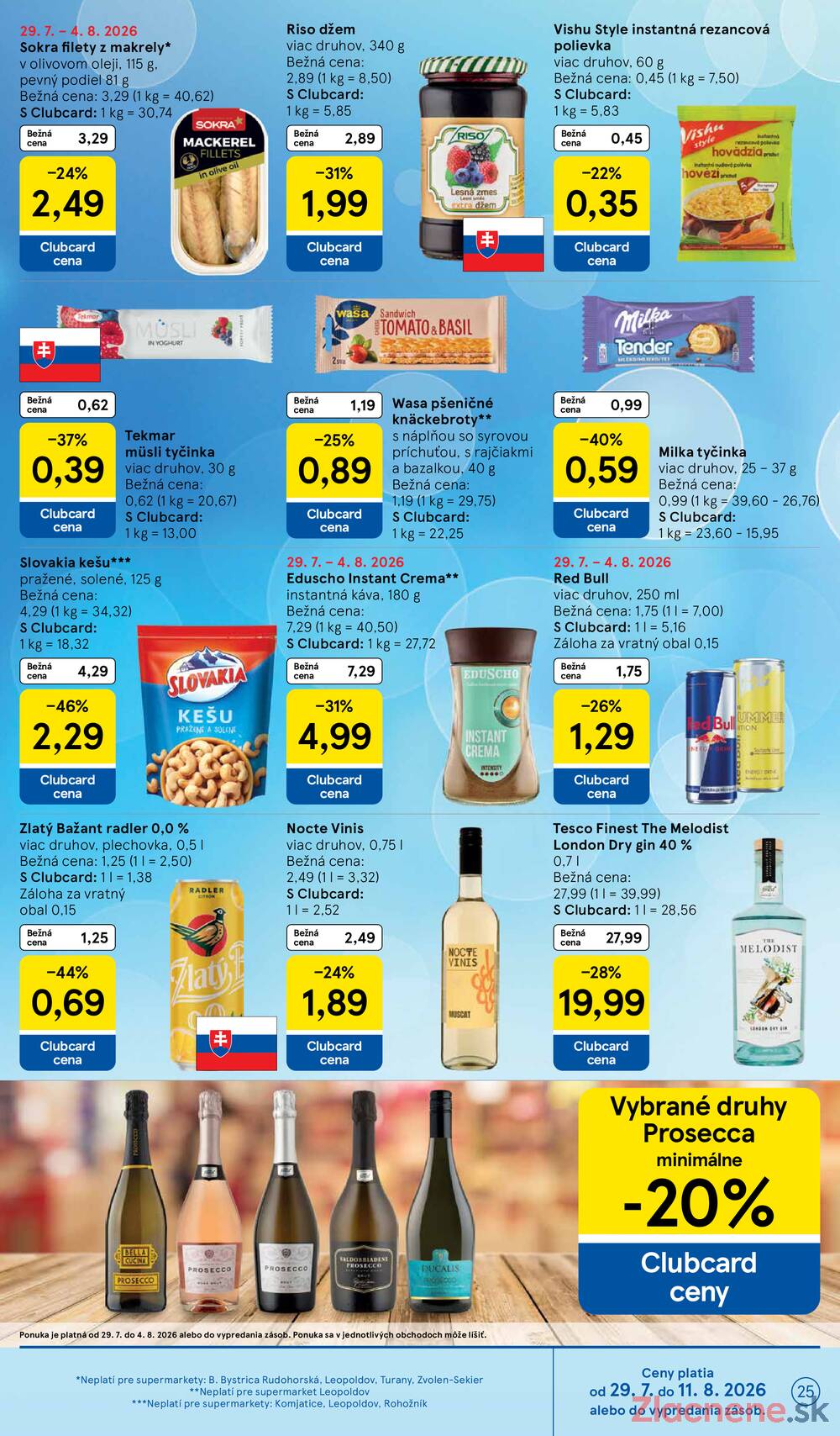 Tesco supermarkety od 29.7. do 4.8.2026