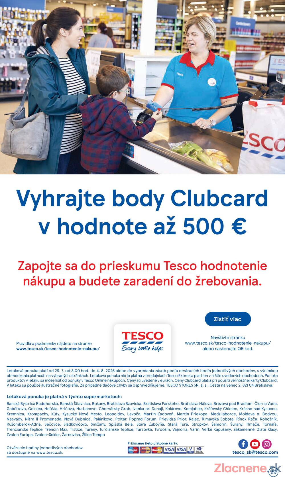 Tesco supermarkety od 29.7. do 4.8.2026