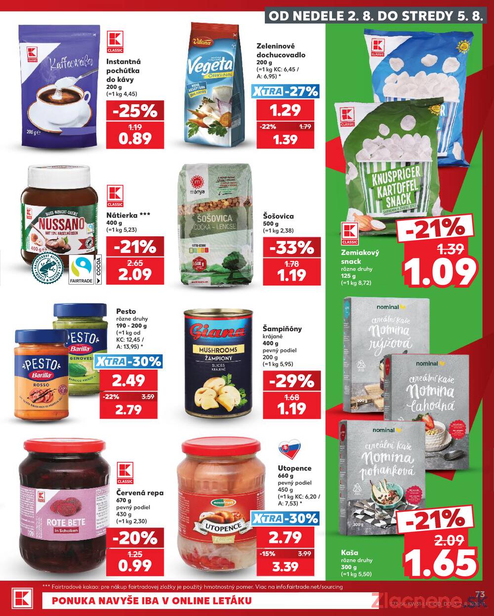 Leták Kaufland - Kaufland 30.7. - 5.8. - Kaufland Humenné - strana 73 Leták Kaufland - Kaufland 30.7. - 5.8. - Kaufland Humenné - strana 73