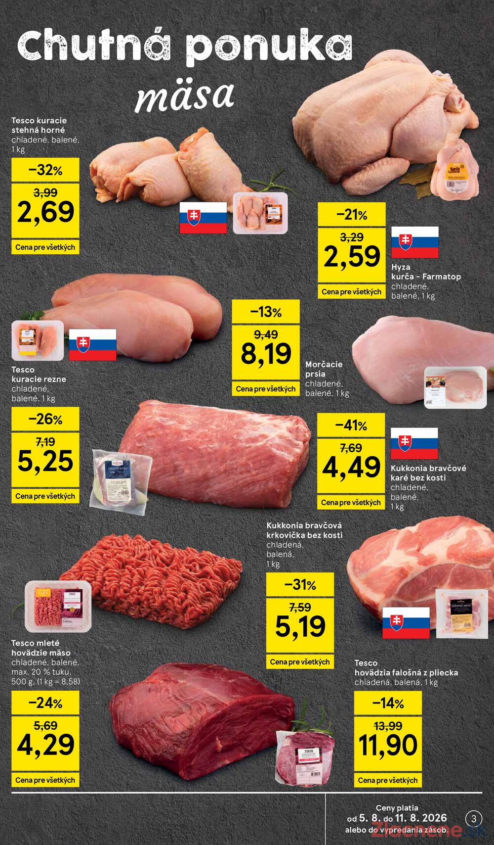 Tesco supermarkety od 5.8. do 11.8.2026