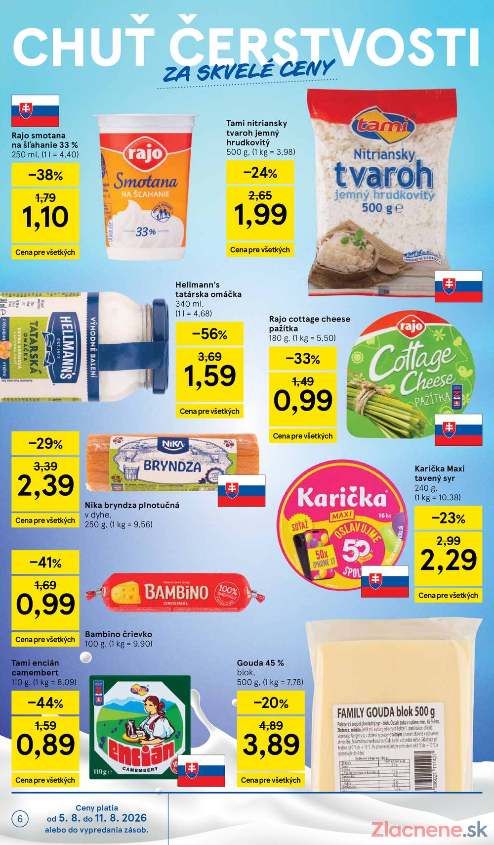 Tesco supermarkety od 5.8. do 11.8.2026
