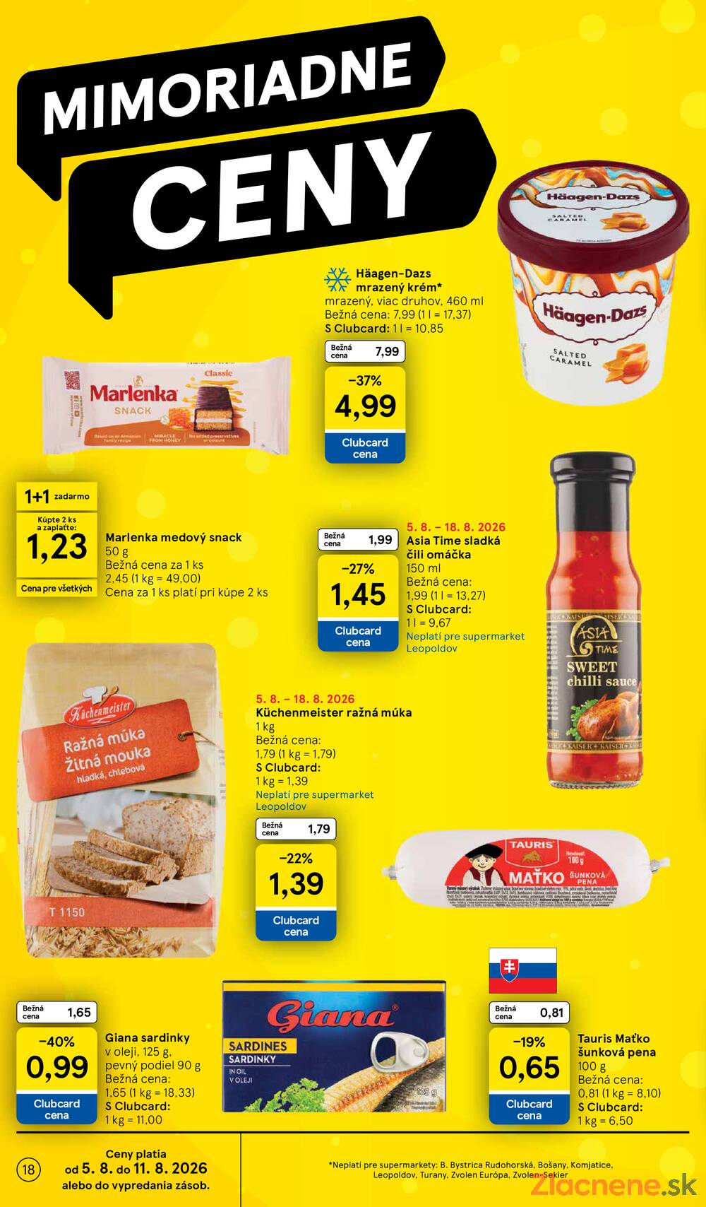 Tesco supermarkety od 5.8. do 11.8.2026