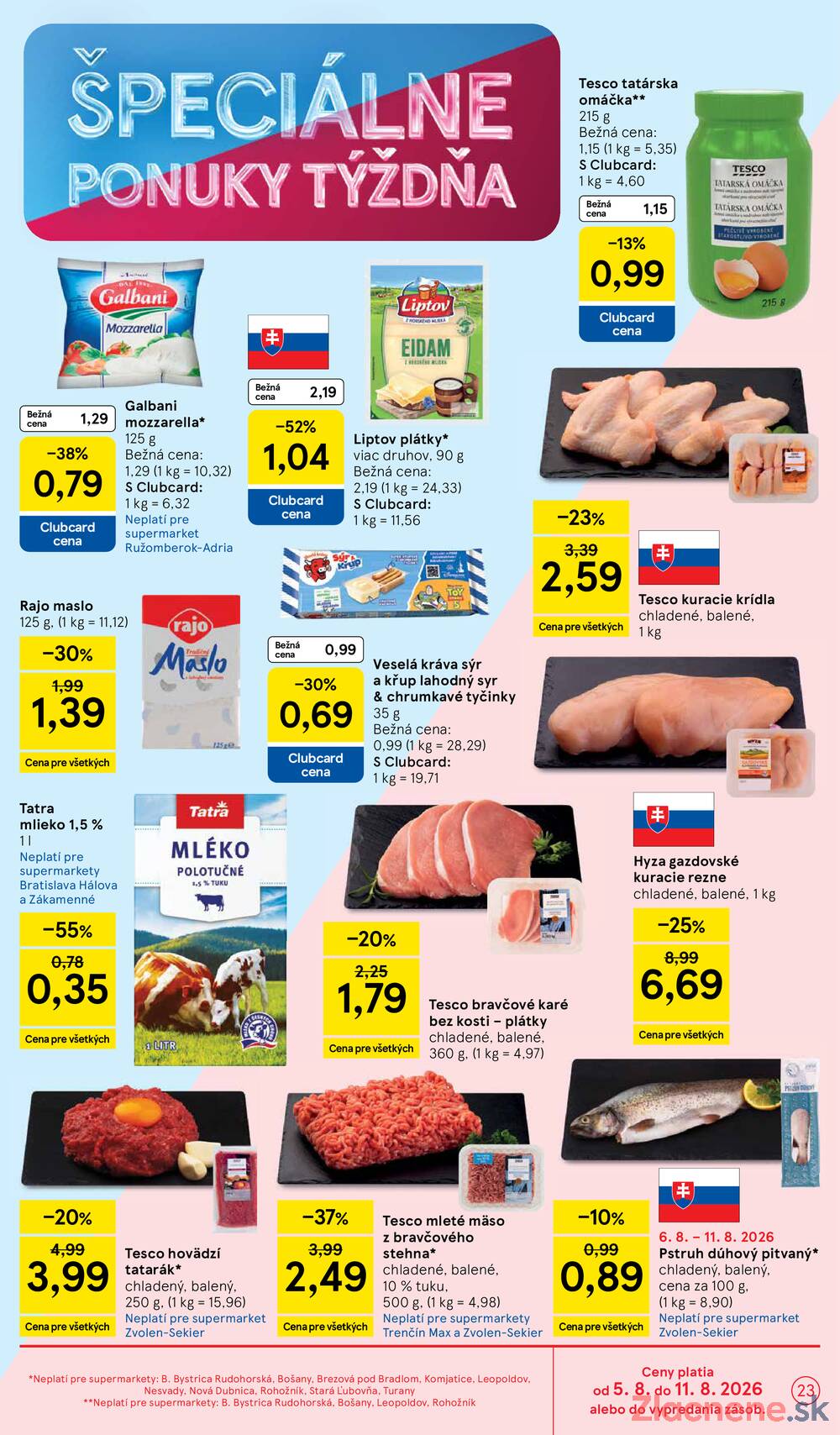 Tesco supermarkety od 5.8. do 11.8.2026