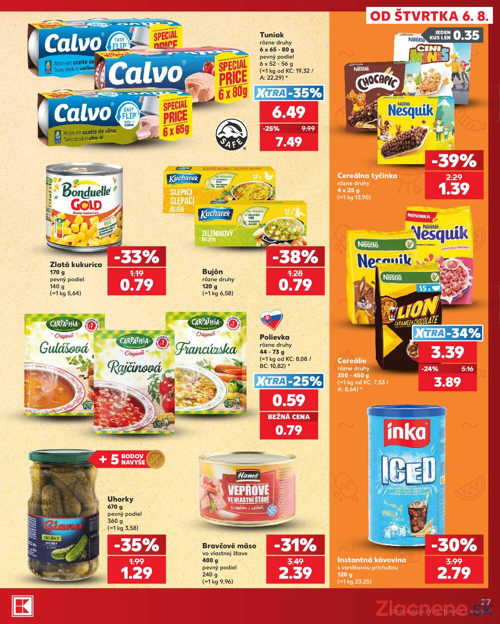 Kaufland 6.8. - 12.8. - Kaufland Poprad - Jiřího Wolkera