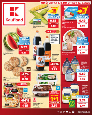 Leták Kaufland 6.8. - 12.8. - Kaufland Poprad - Jiřího Wolkera
