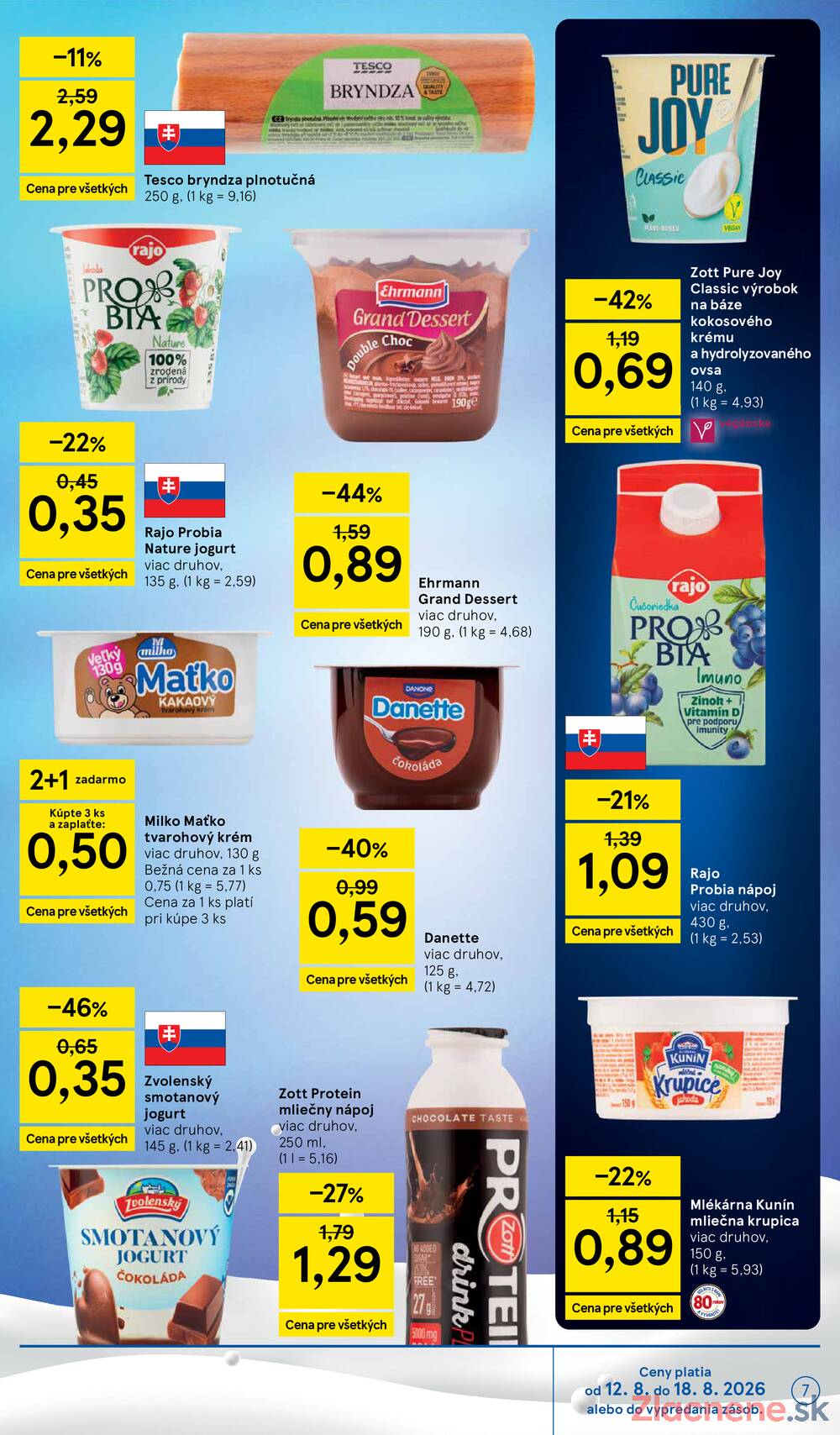 Tesco supermarkety od 12.8. do 18.8.2026