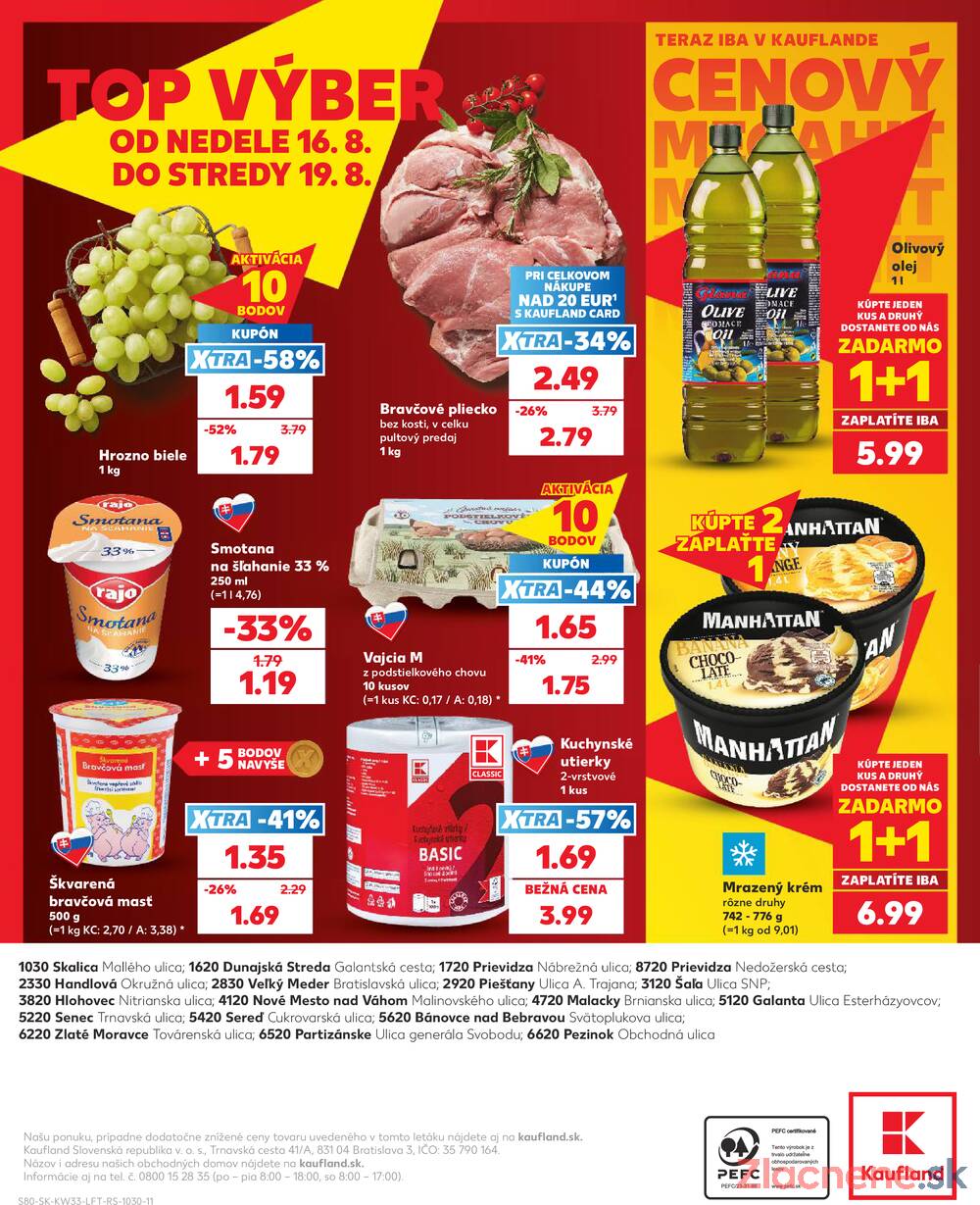 Kaufland 13.8. - 19.8. - Kaufland Sereď