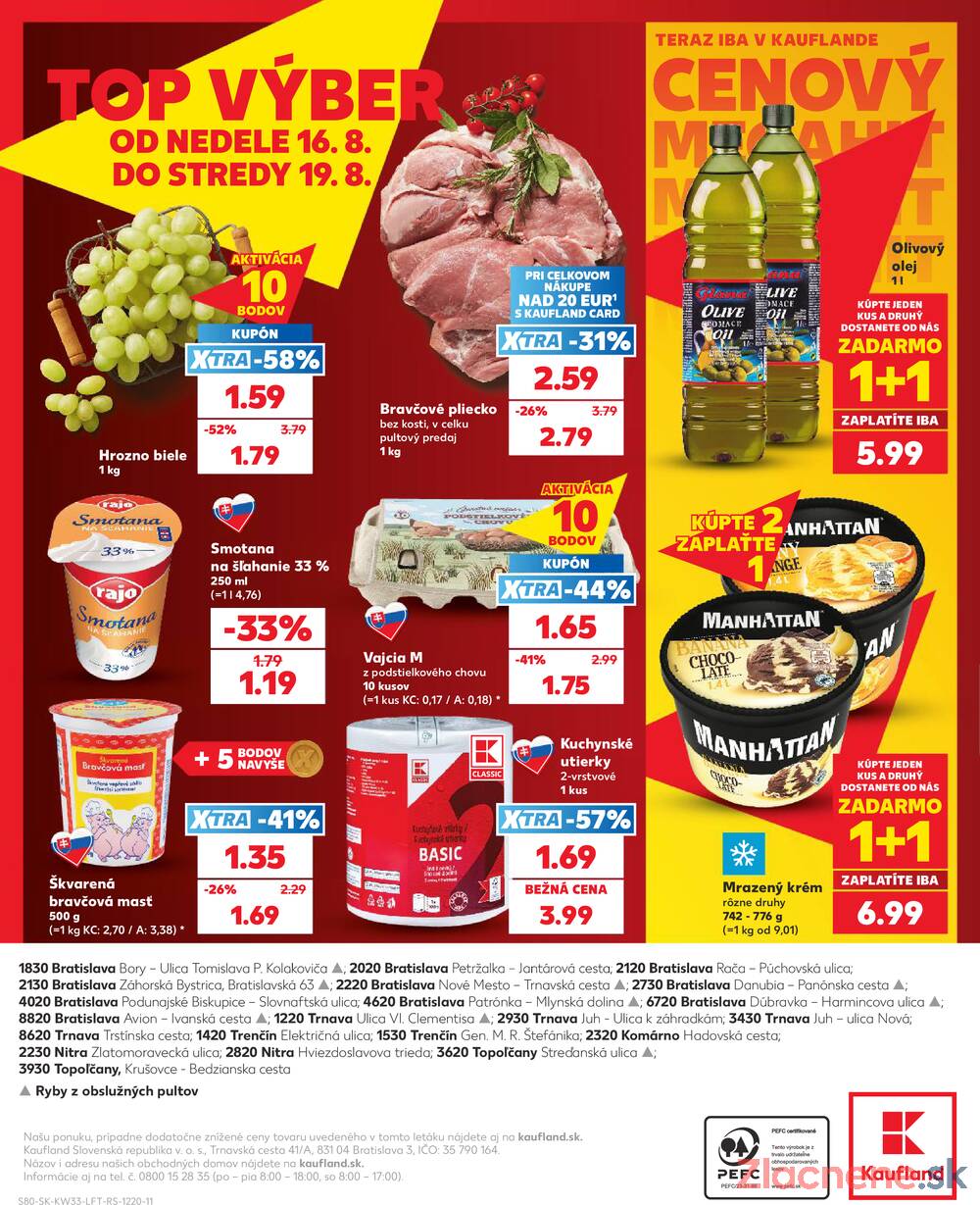 Kaufland 13.8. - 19.8. - Kaufland Bratislava - Avion (Ivanská cesta)