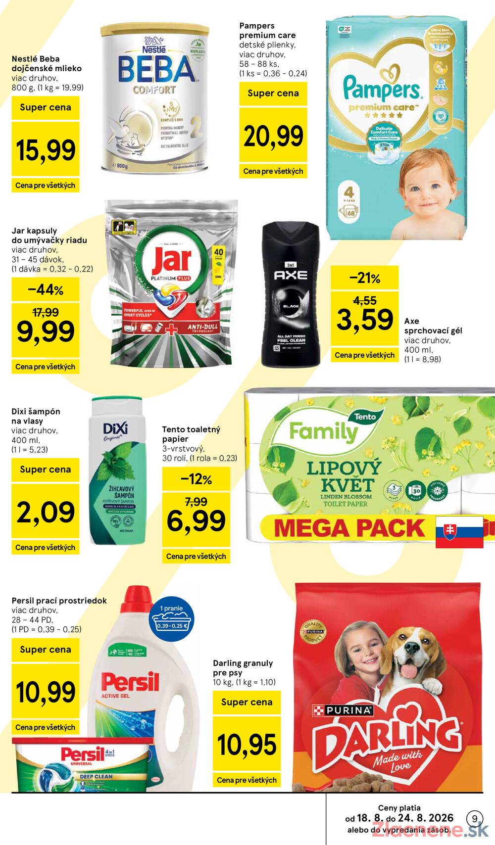 Leták Tesco - Tesco hypermarkety 19.8. - 25.8. - strana 9 Leták Tesco - Tesco hypermarkety 19.8. - 25.8. - strana 9