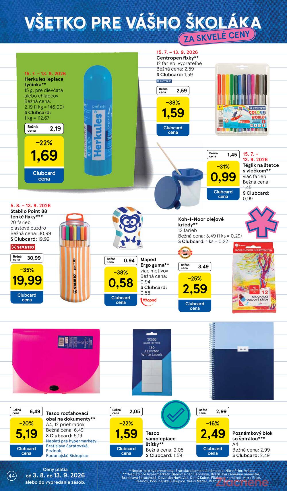 Leták Tesco - Tesco hypermarkety 19.8. - 25.8. - strana 44 Leták Tesco - Tesco hypermarkety 19.8. - 25.8. - strana 44