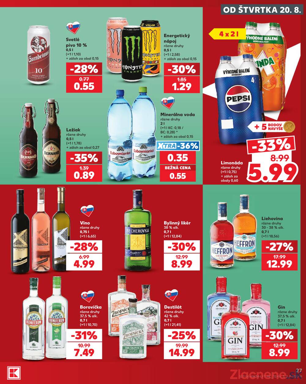 Kaufland 20.8. - 26.8. - Kaufland Vranov nad Topľou