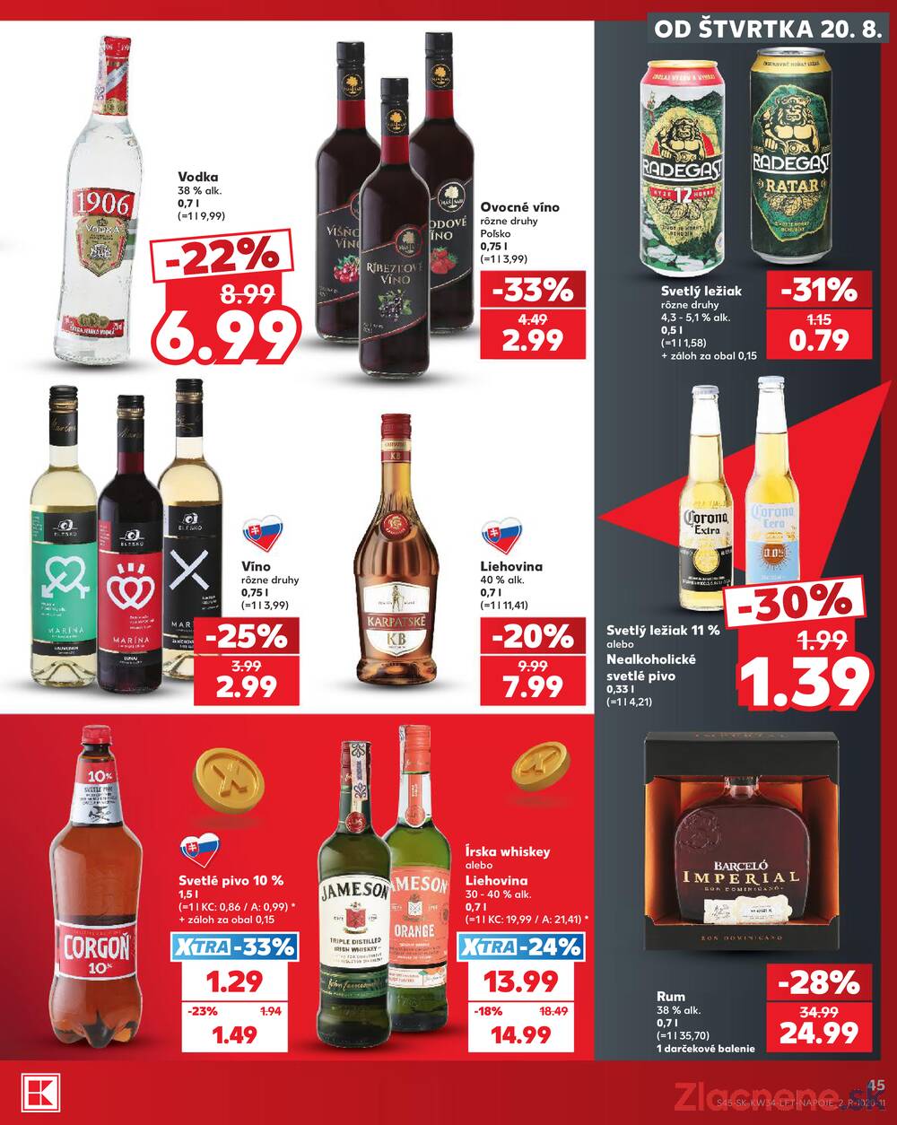 Kaufland 20.8. - 26.8. - Kaufland Stará Ľubovňa