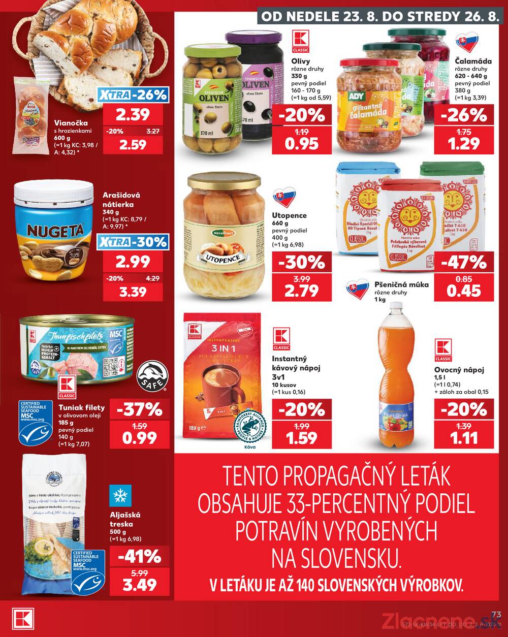 Kaufland 20.8. - 26.8. - Kaufland Sereď