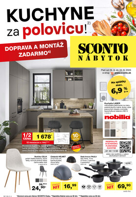 letáky SCONTO nábytok