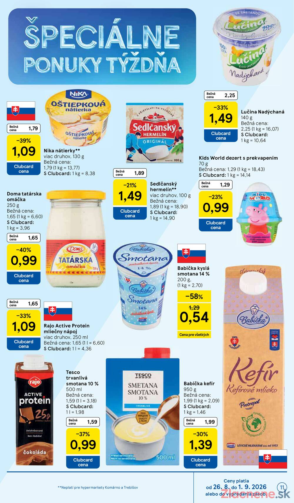 Tesco hypermarkety 26.8. - 1.9.