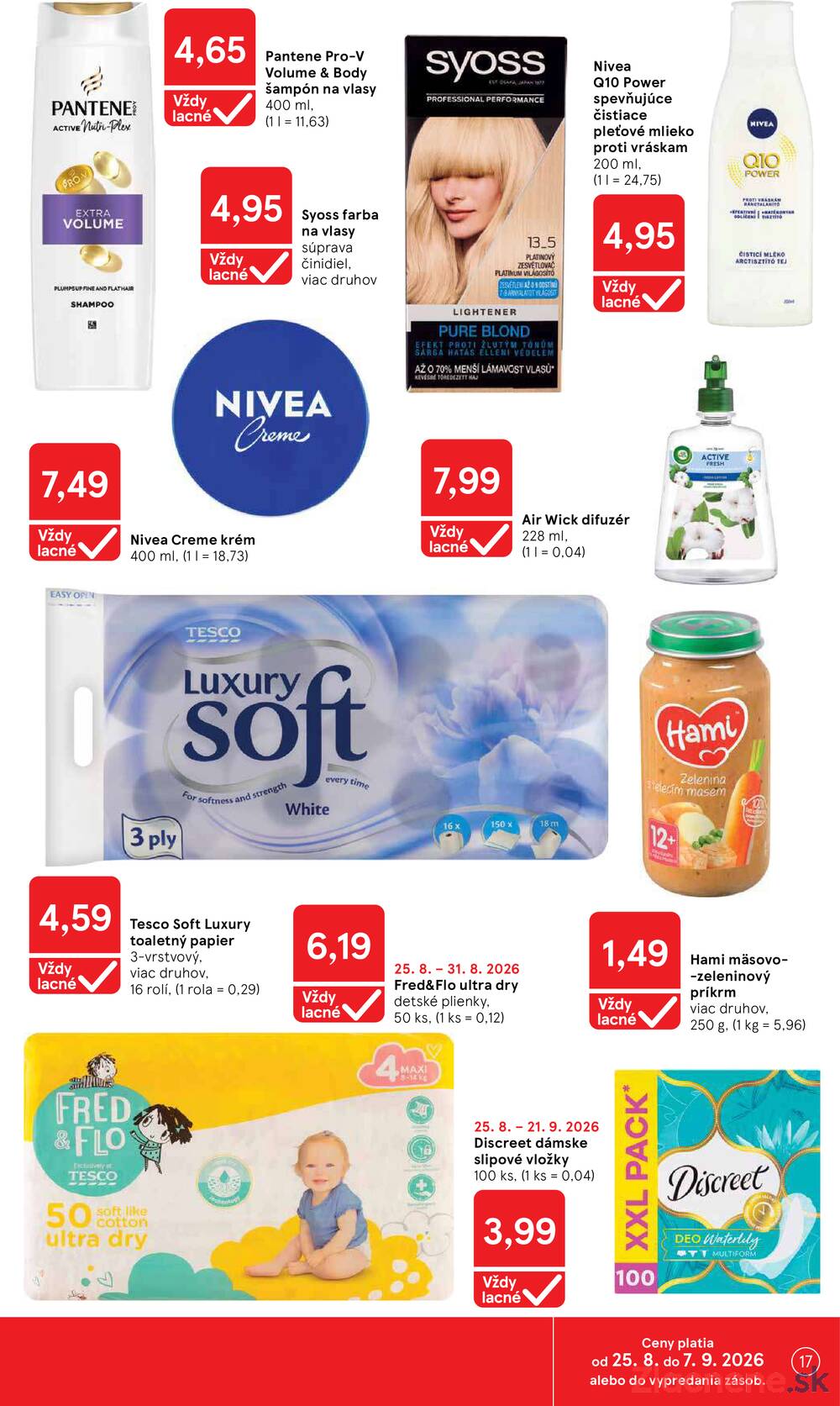 Tesco hypermarkety 26.8. - 1.9.