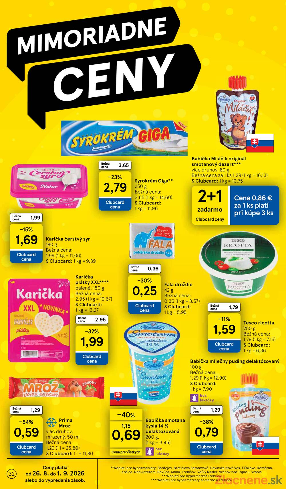 Tesco hypermarkety 26.8. - 1.9.