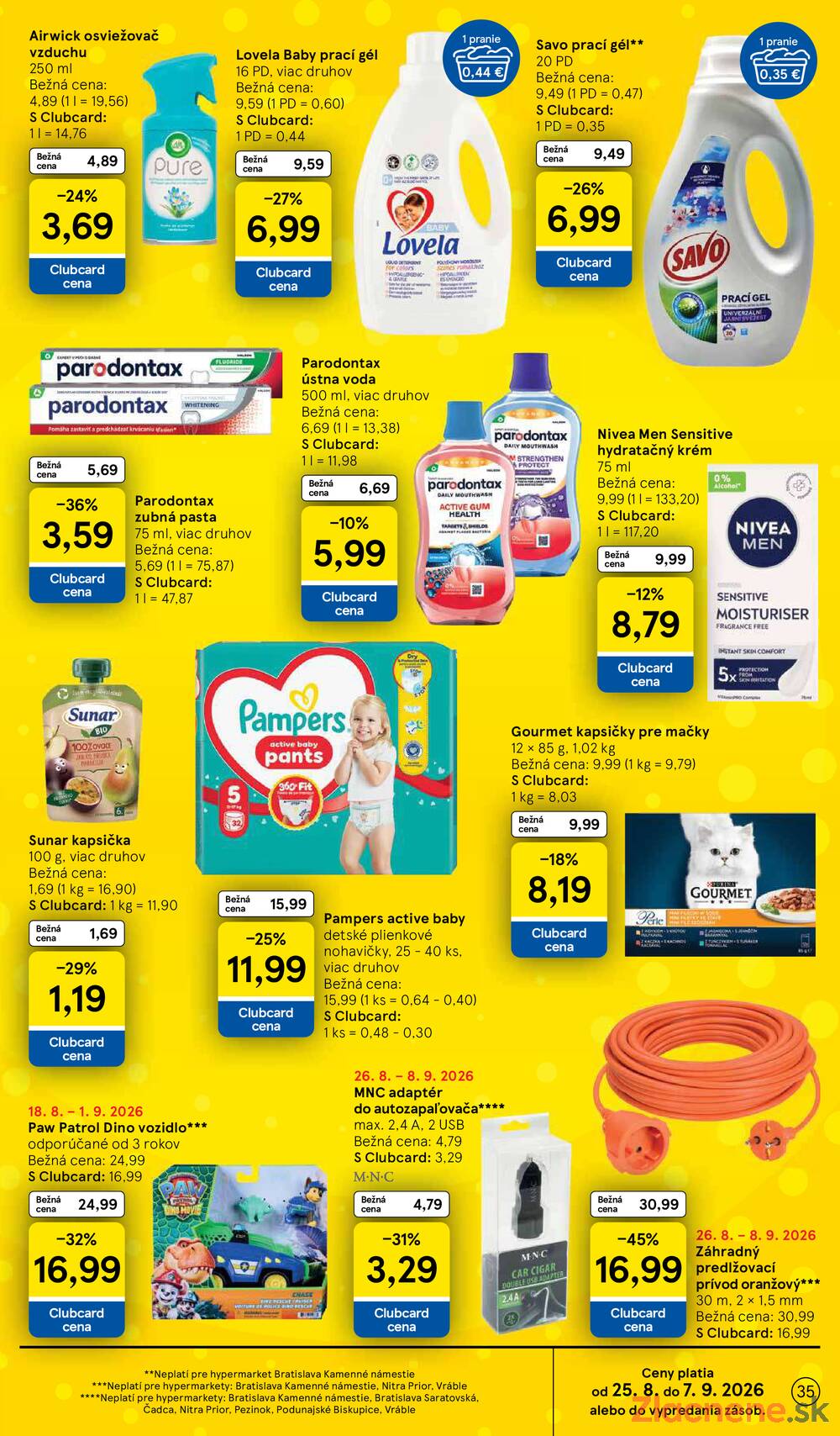 Tesco hypermarkety 26.8. - 1.9.
