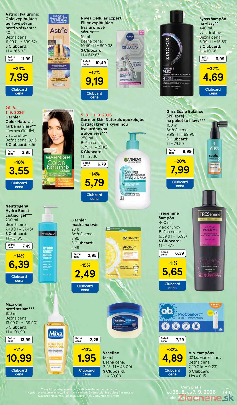 Tesco hypermarkety 26.8. - 1.9.