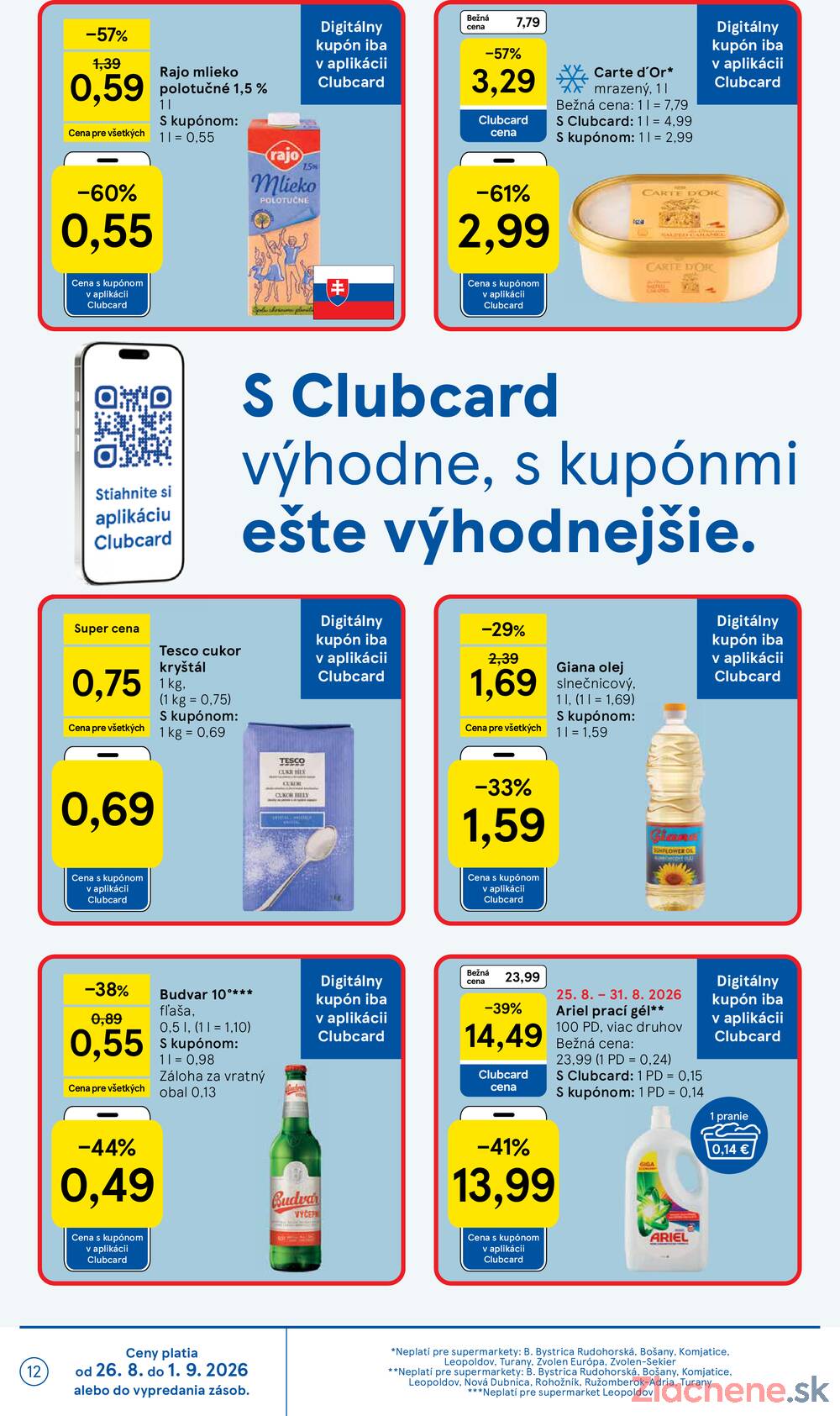 Tesco supermarkety od 26.8. do 1.9.2026