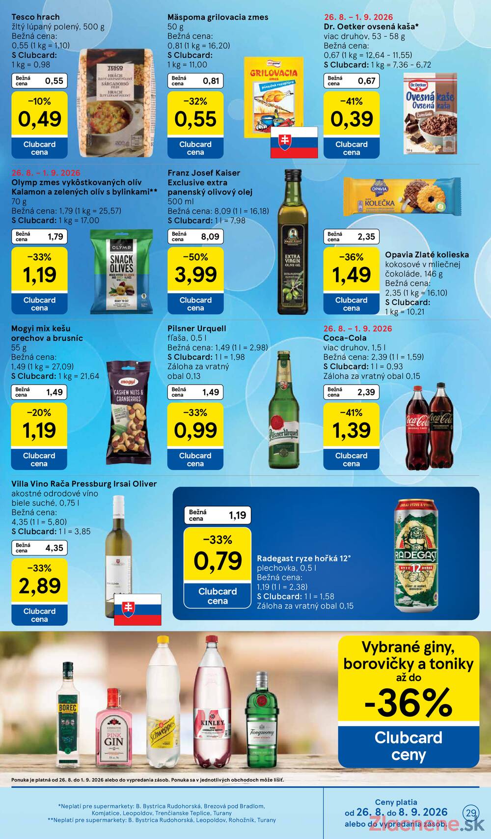 Tesco supermarkety od 26.8. do 1.9.2026