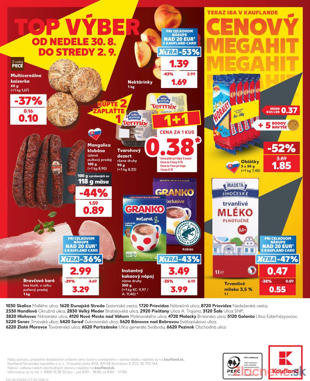 Kaufland 27.8. - 2.9. - Kaufland Veľký Meder